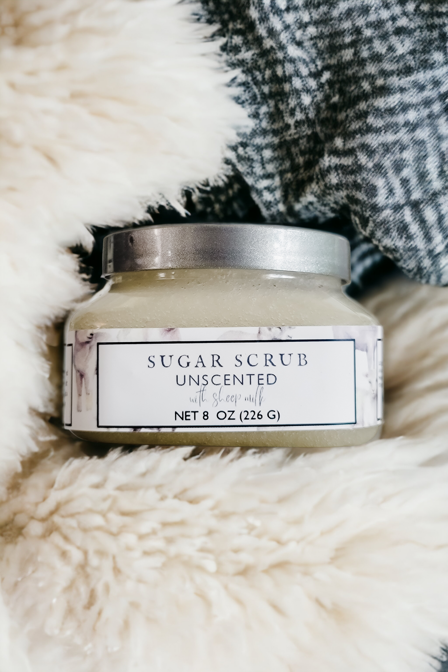 Unscented Sugar Scrub with Sheep Milk