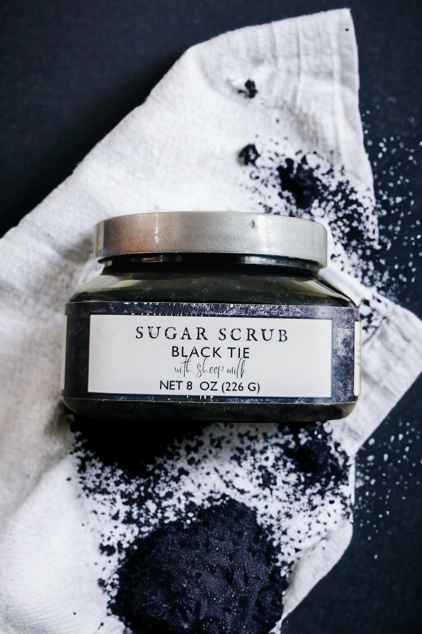 Black Tie Sugar Scrub with Sheep Milk