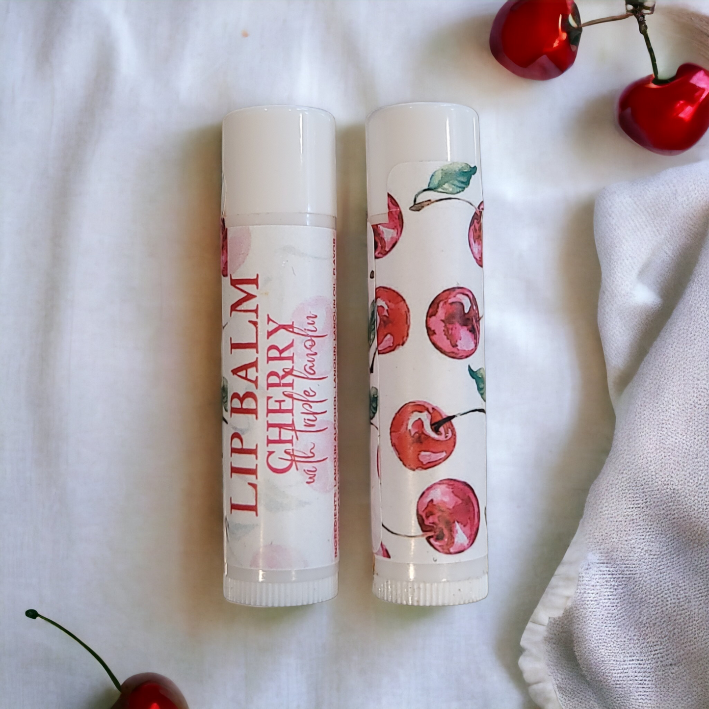 Cherry Lip Balm with Triple Lanolin