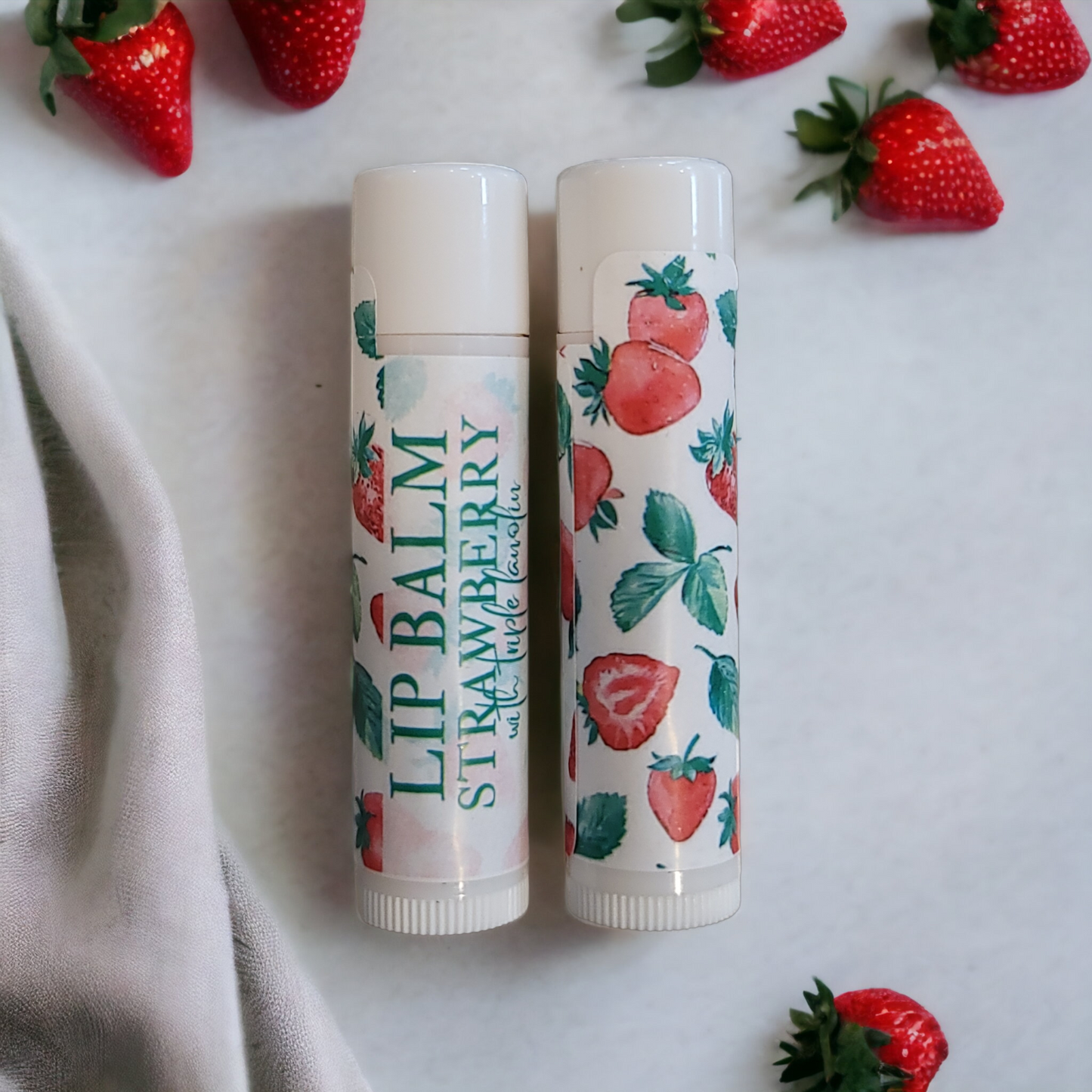 Strawberry Lip Balm with Triple Lanolin