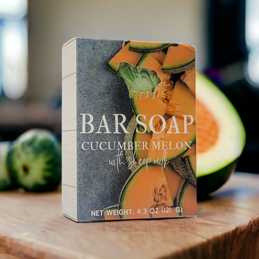 Cucumber Melon Bar Soap with Sheep Milk