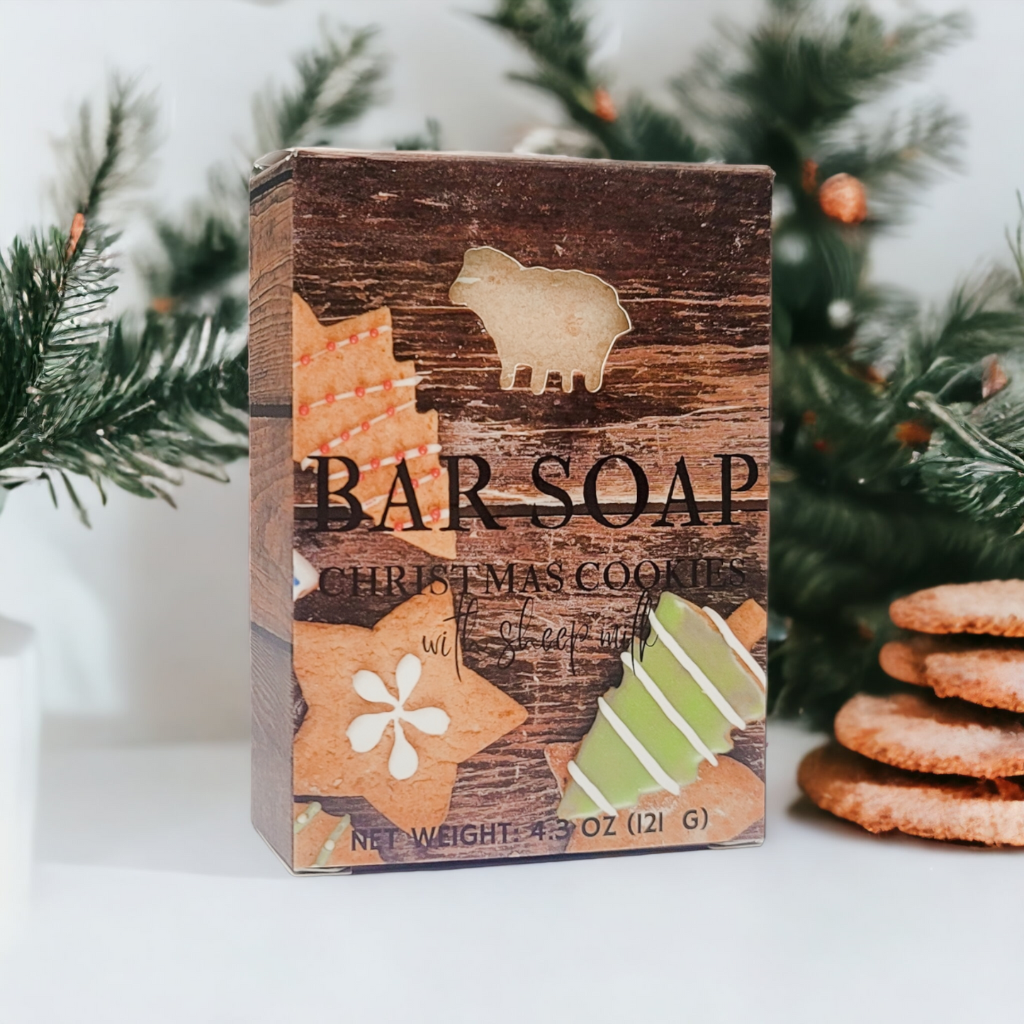 Christmas Cookies Bar Soap with Sheep Milk